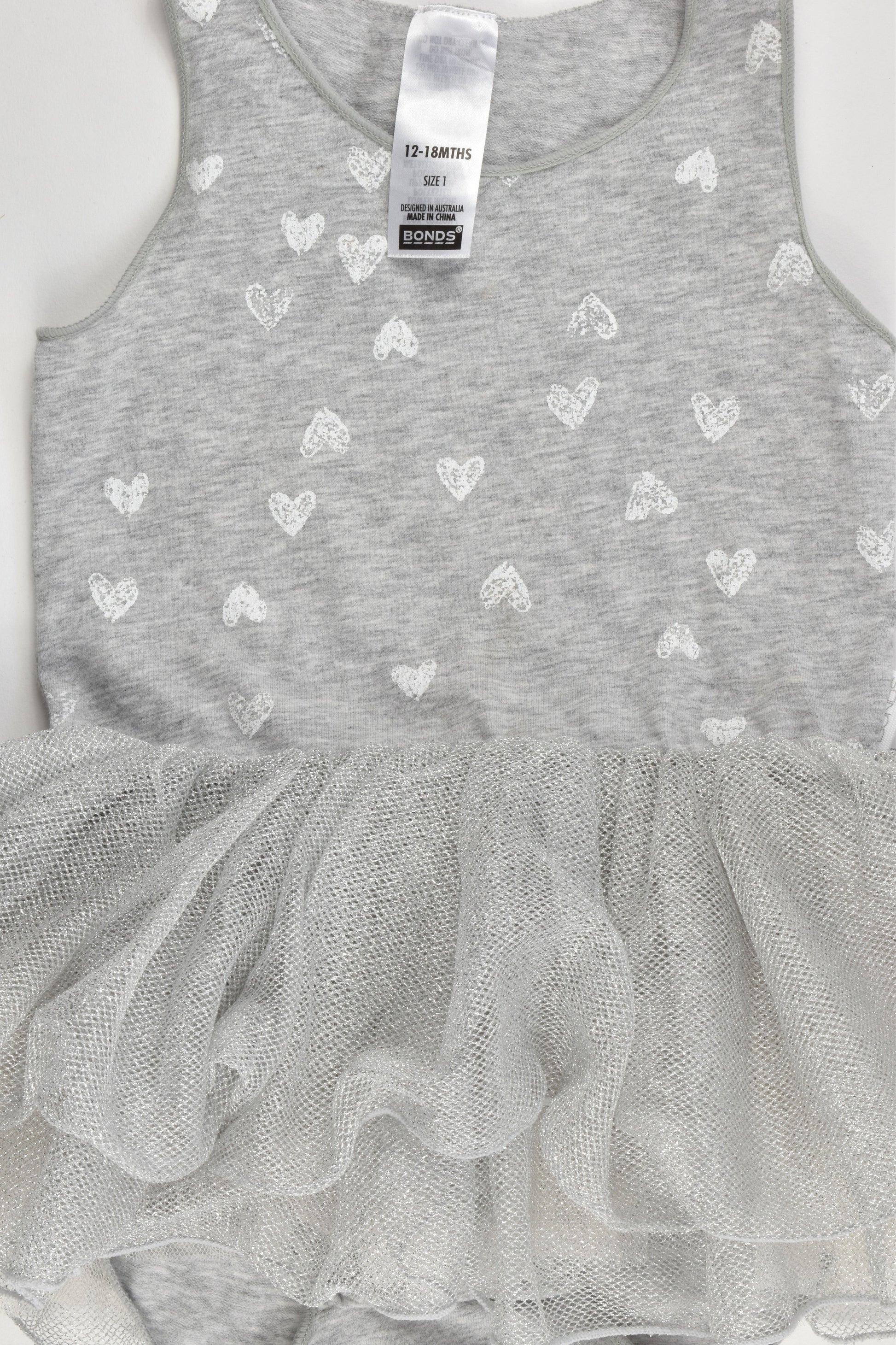 Bonds Size 1 Bodysuit with Tulle