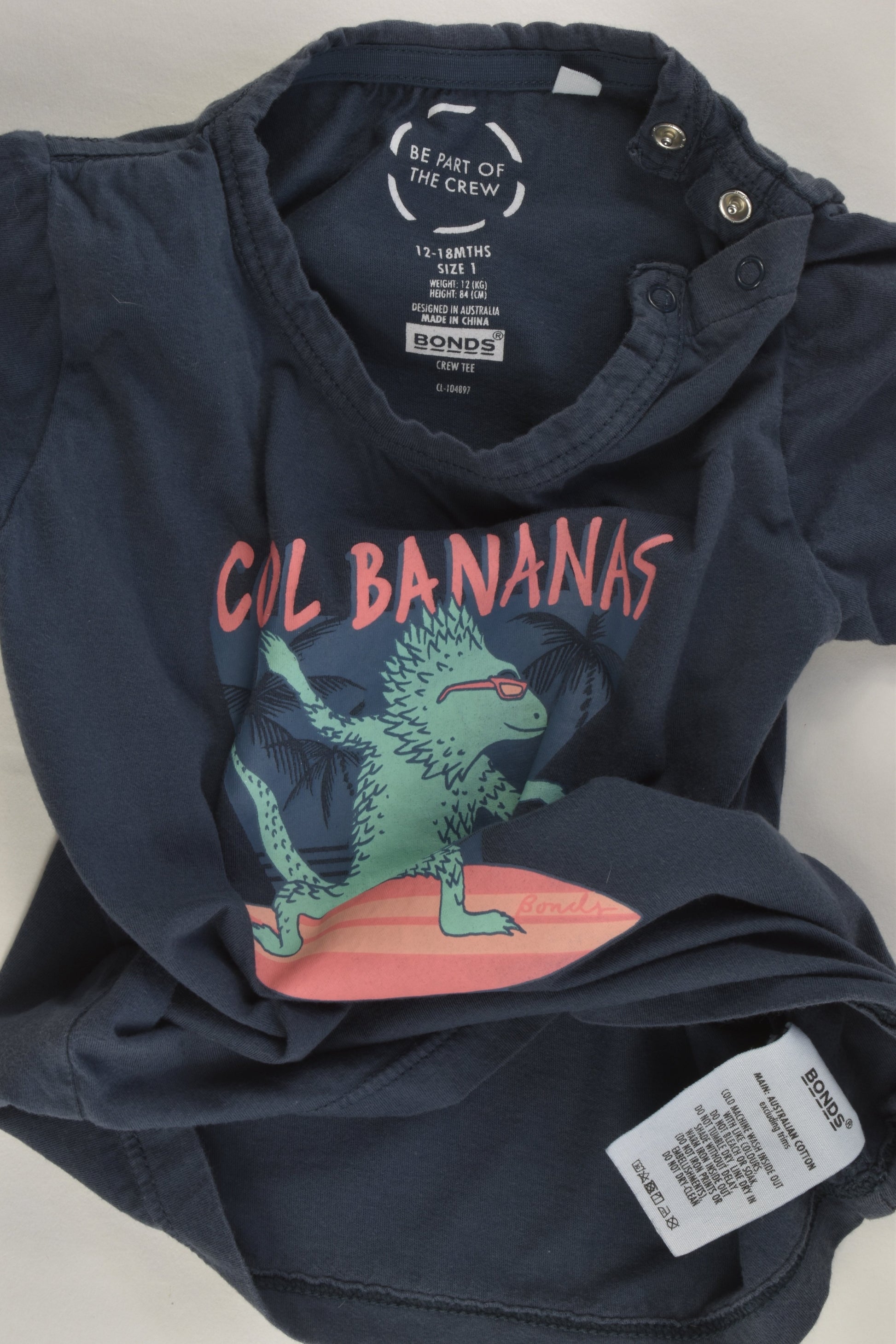 Bonds Size 1 'Cool Bananas' T-shirt