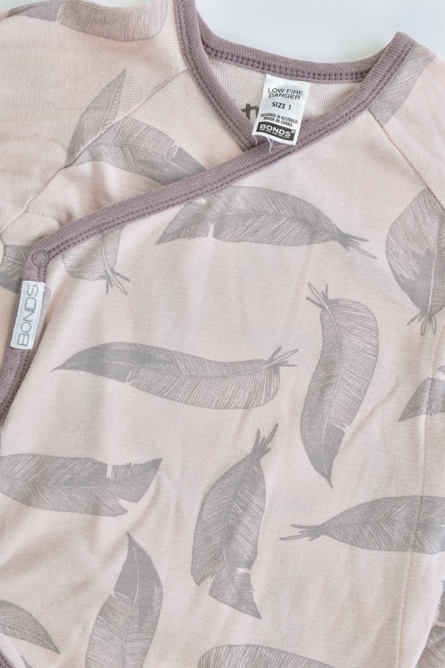 Bonds Size 1 Feathers Footed Romper