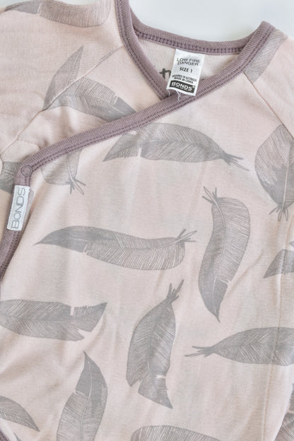 Bonds Size 1 Feathers Footed Romper