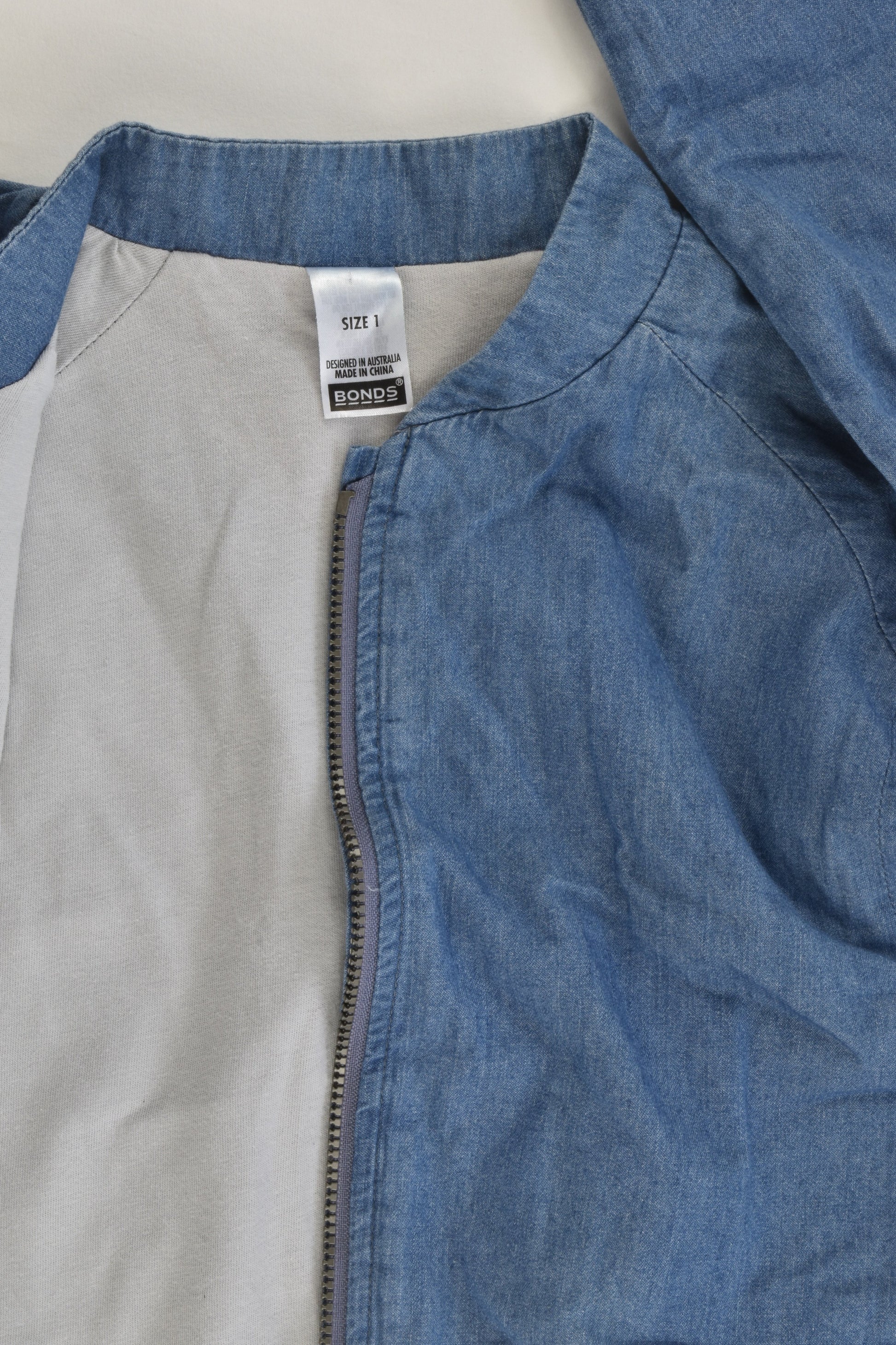 Bonds Size 1 Lined Lightweight Denim Jacket