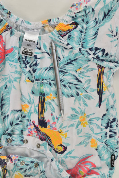 Bonds Size 1 Parrots and Leaves Short Romper