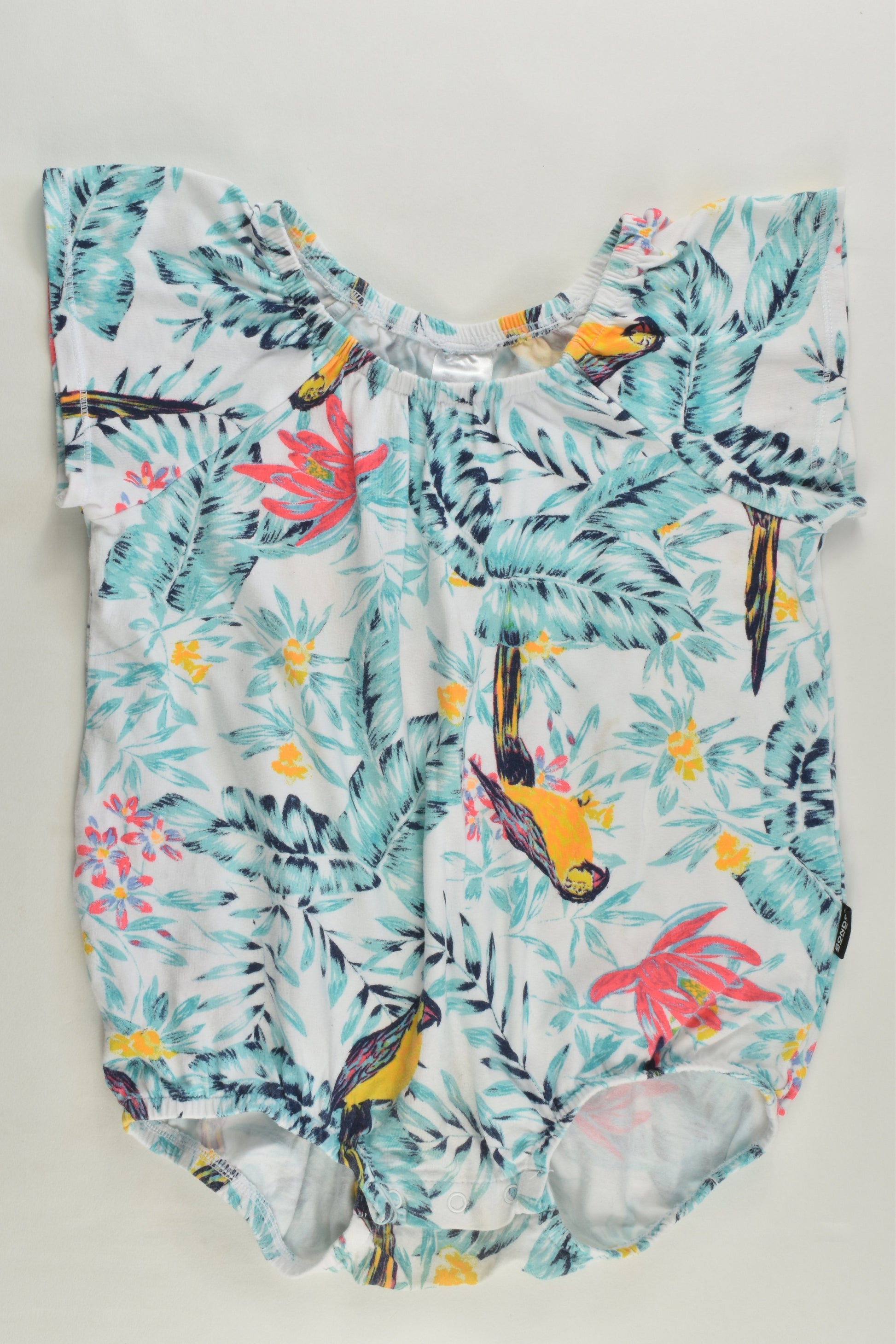 Bonds Size 1 Parrots and Leaves Short Romper