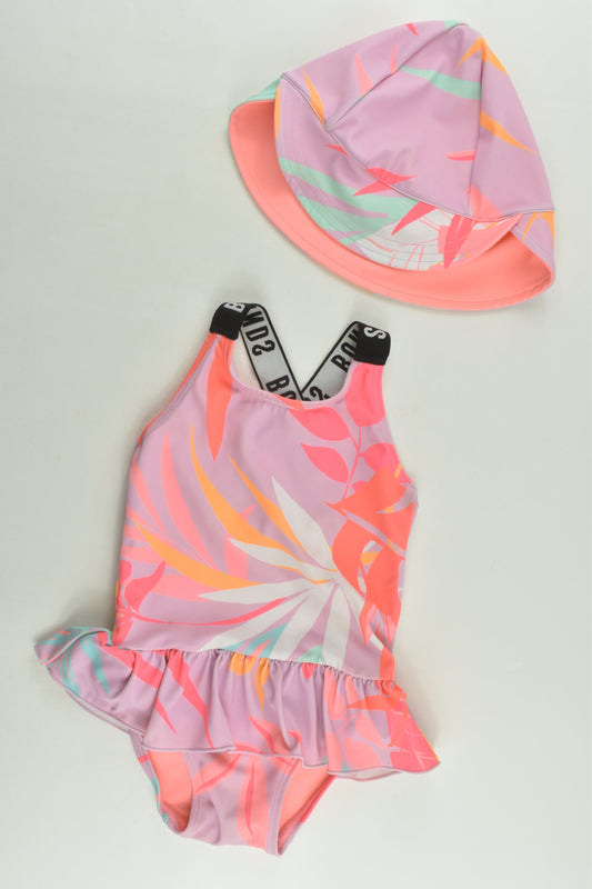 Bonds Size 1 Swimsuit and Hat