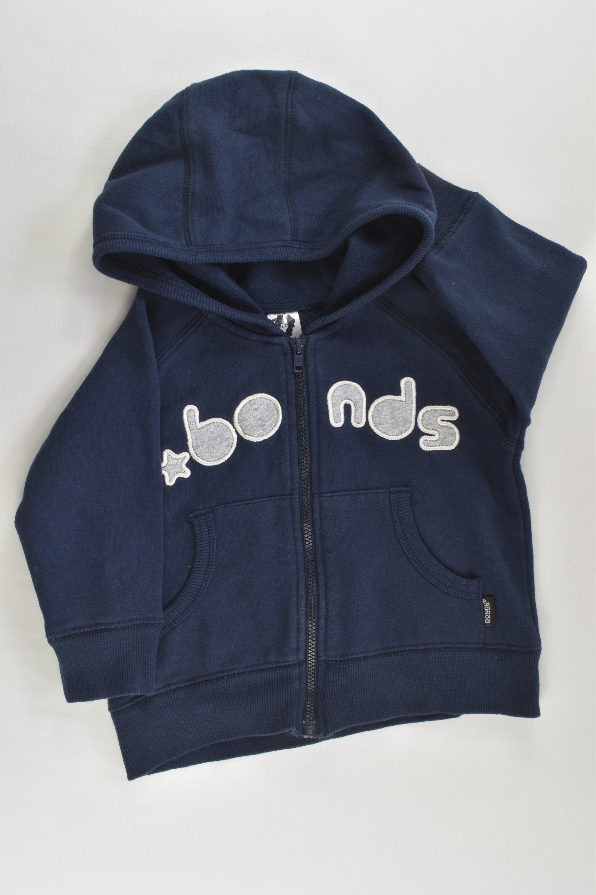 Bonds Size 1 Zip Hooded Jumper