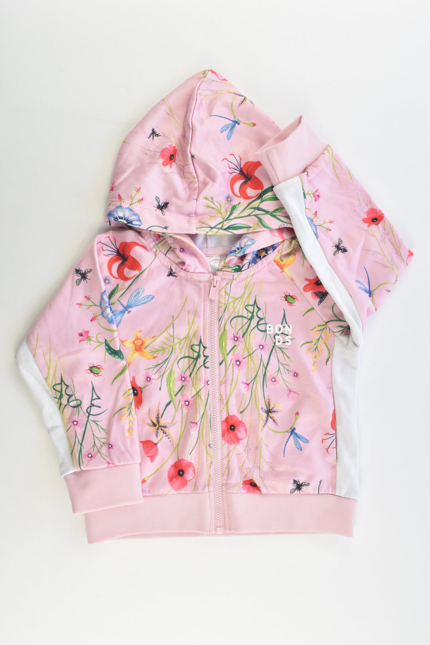 Bonds Size 2 (18-24 months) Floral Hooded Jumper