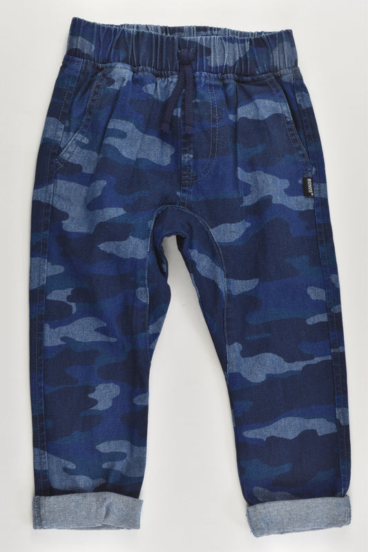Bonds Size 2 (92 cm) Baggy Lightweight Denim Camouflage Pants