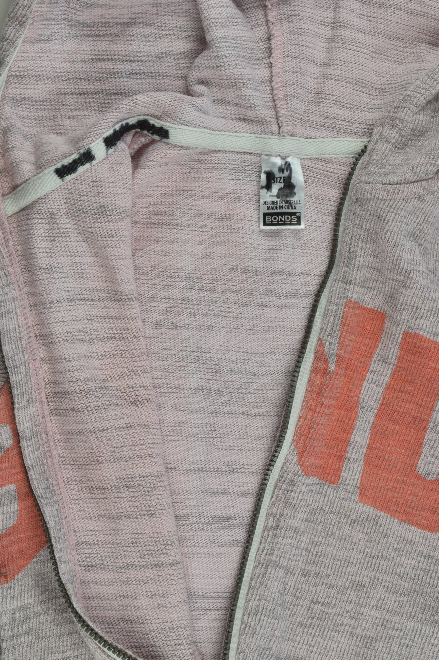 Bonds Size 2 Hooded Zip Jumper