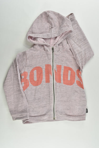 Bonds Size 2 Hooded Zip Jumper