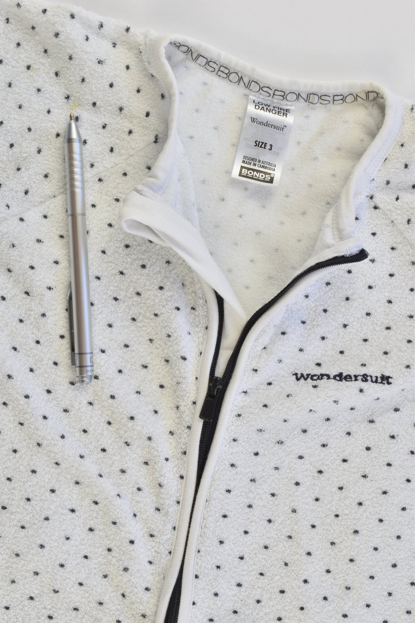 Bonds Size 3 Terry Wondersuit White
