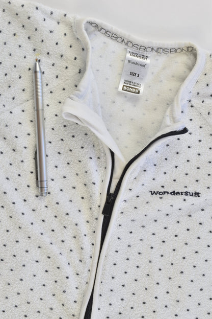 Bonds Size 3 Terry Wondersuit White