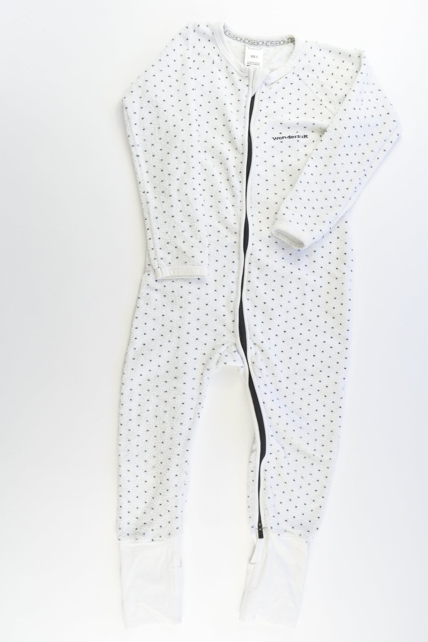 Bonds Size 3 Terry Wondersuit White