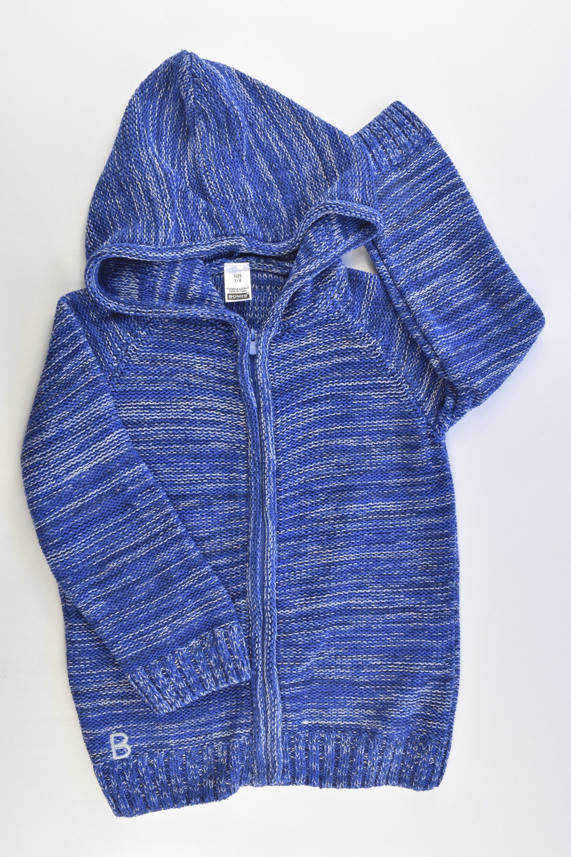 Bonds Size 3/4 Knitted Hooded Jumper