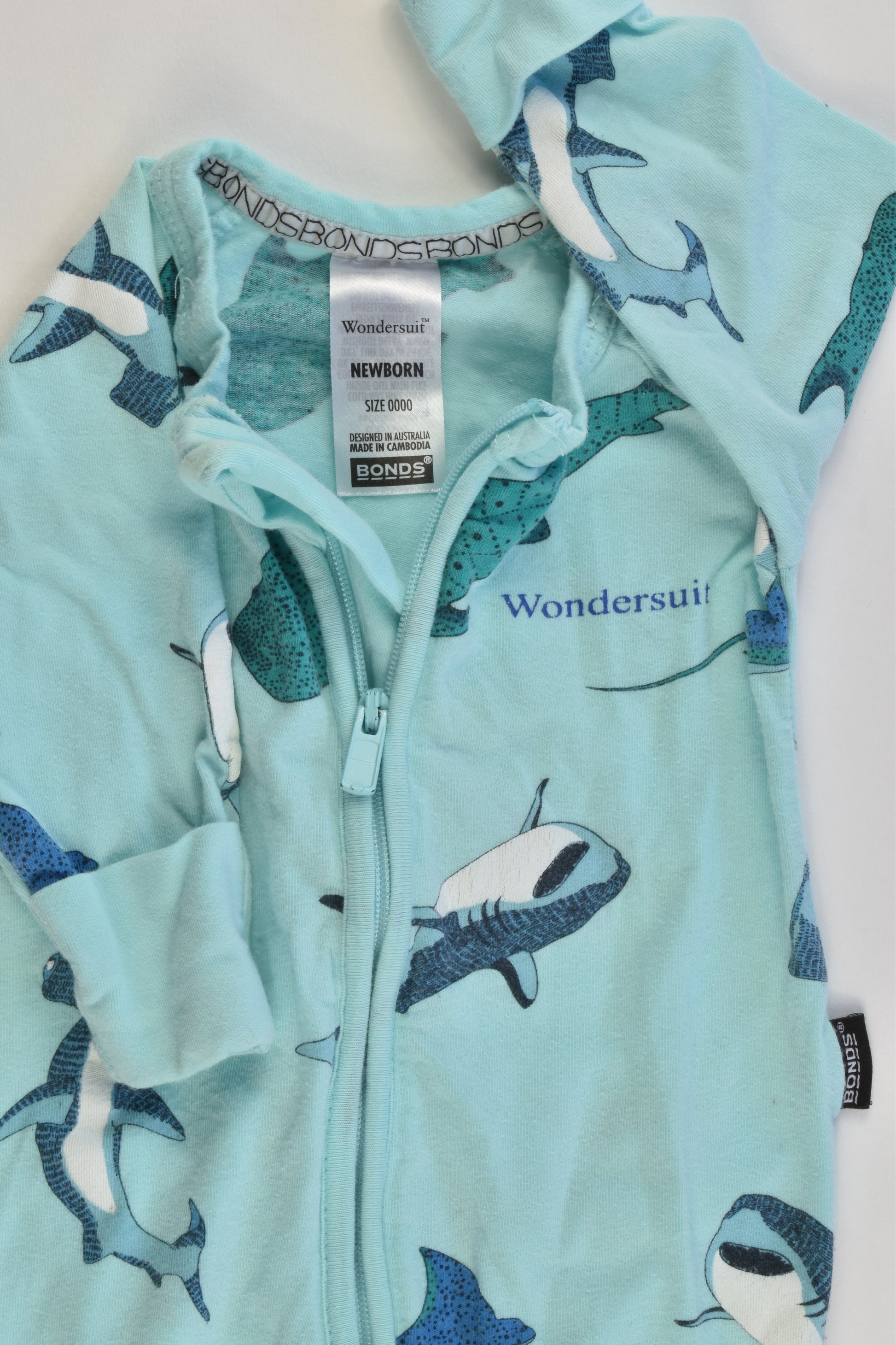 Bonds Size Newborn (0000) Sharks Wondersuit