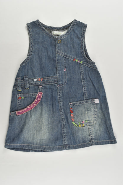 Bossini Size 1 (12-18 months) Lightweight Denim Dress