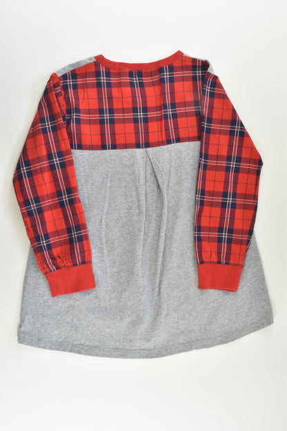 Bossini Size 5 (110 cm) Checked Back and Sleeves Tunic