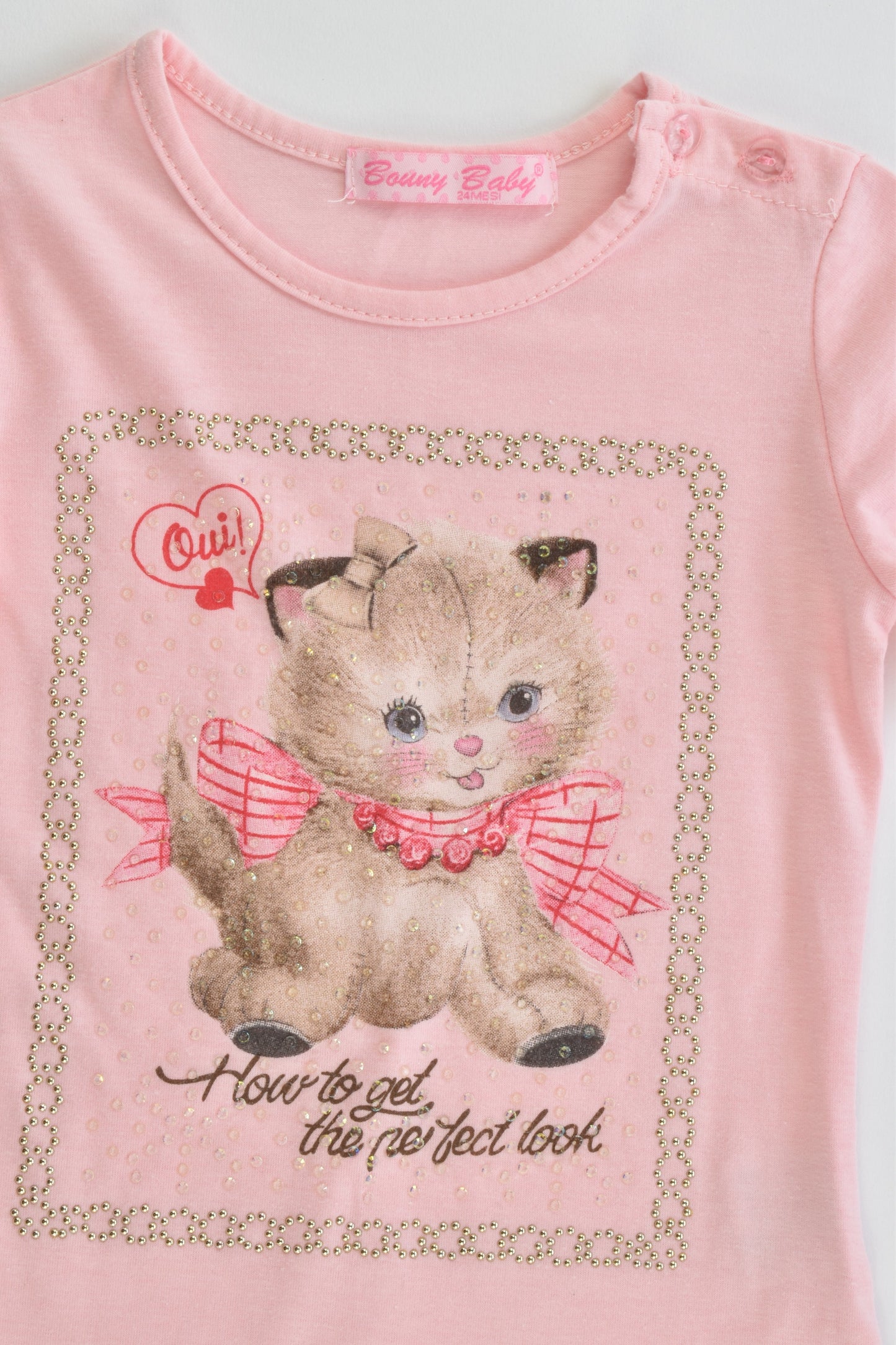 Bouny Baby (Italy) Size 1-2 (24 months) "How To Get The Perfect Look" Kitty Top