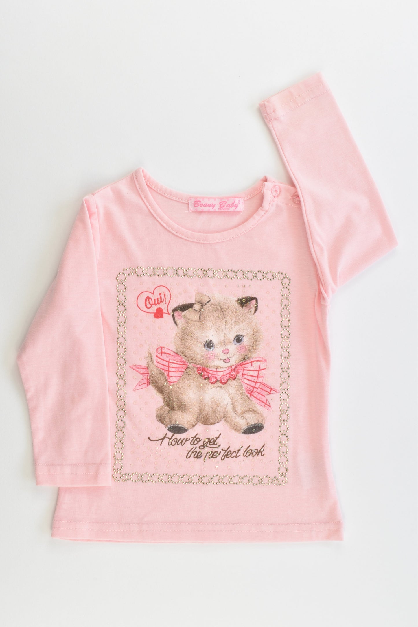 Bouny Baby (Italy) Size 1-2 (24 months) "How To Get The Perfect Look" Kitty Top