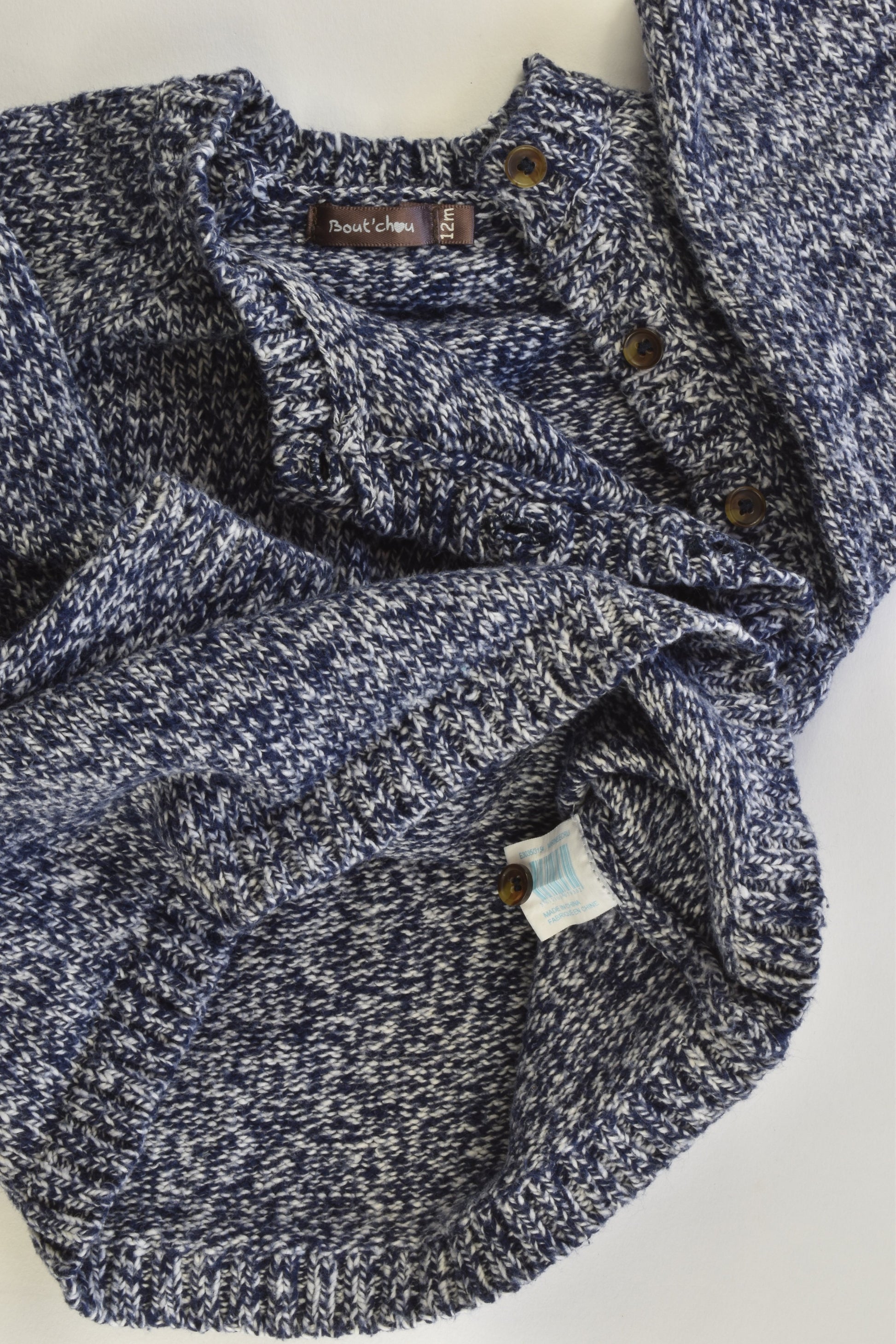 Bout'Chou (France) Size 0-1 (12 months, 74 cm) Knitted Jumper