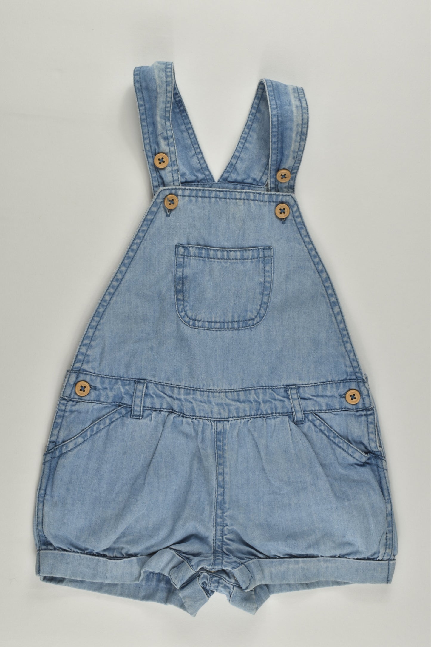 Bout'Chou (France) Size 0 (9 months, 71 cm) Lightweight Denim Short Overalls