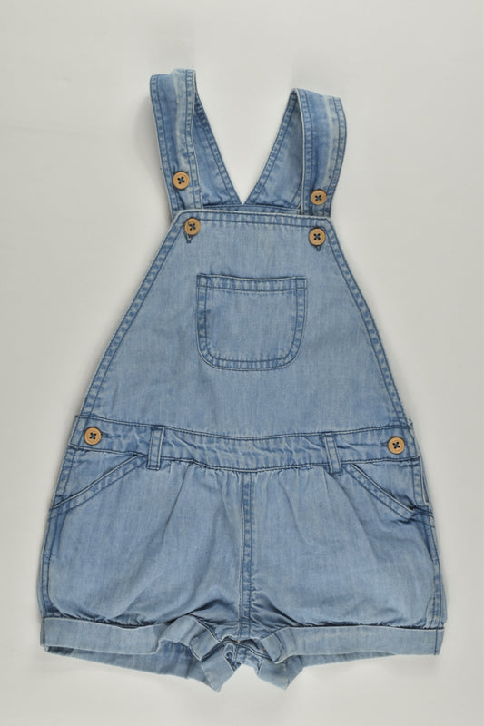Bout'Chou (France) Size 0 (9 months, 71 cm) Lightweight Denim Short Overalls