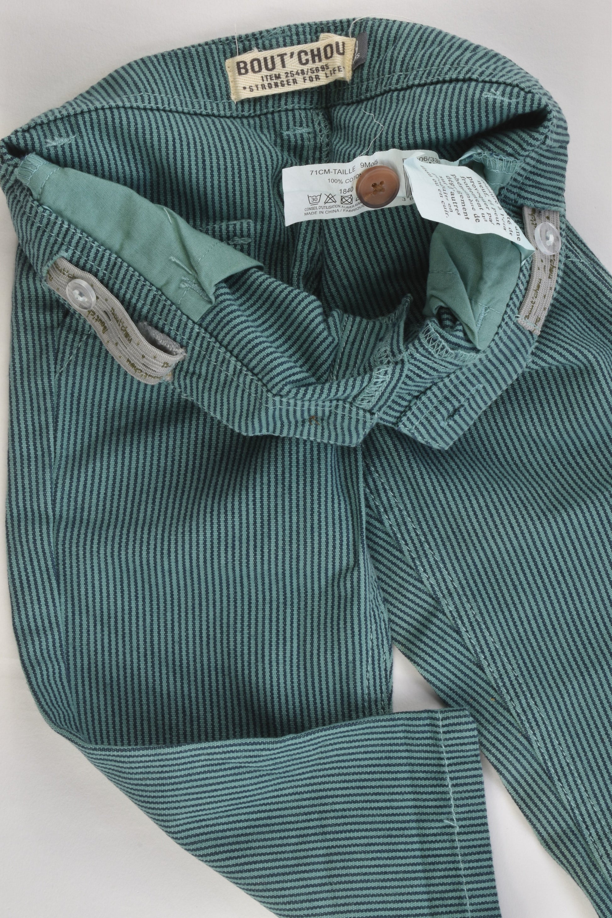 Bout'Chou (France) Size 0 (9 months) Lightweight Striped Pants