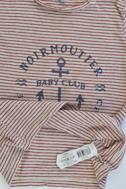 Bout'Chou (France) Size 1 (18 months) Cotton/Linen Nautical Striped T-shirt