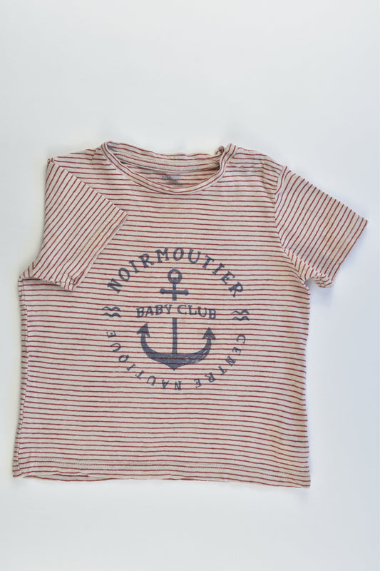 Bout'Chou (France) Size 1 (18 months) Cotton/Linen Nautical Striped T-shirt