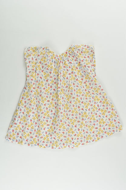 Bout'Chou (France) Size 1-2 (24 months, 86 cm) Floral Blouse