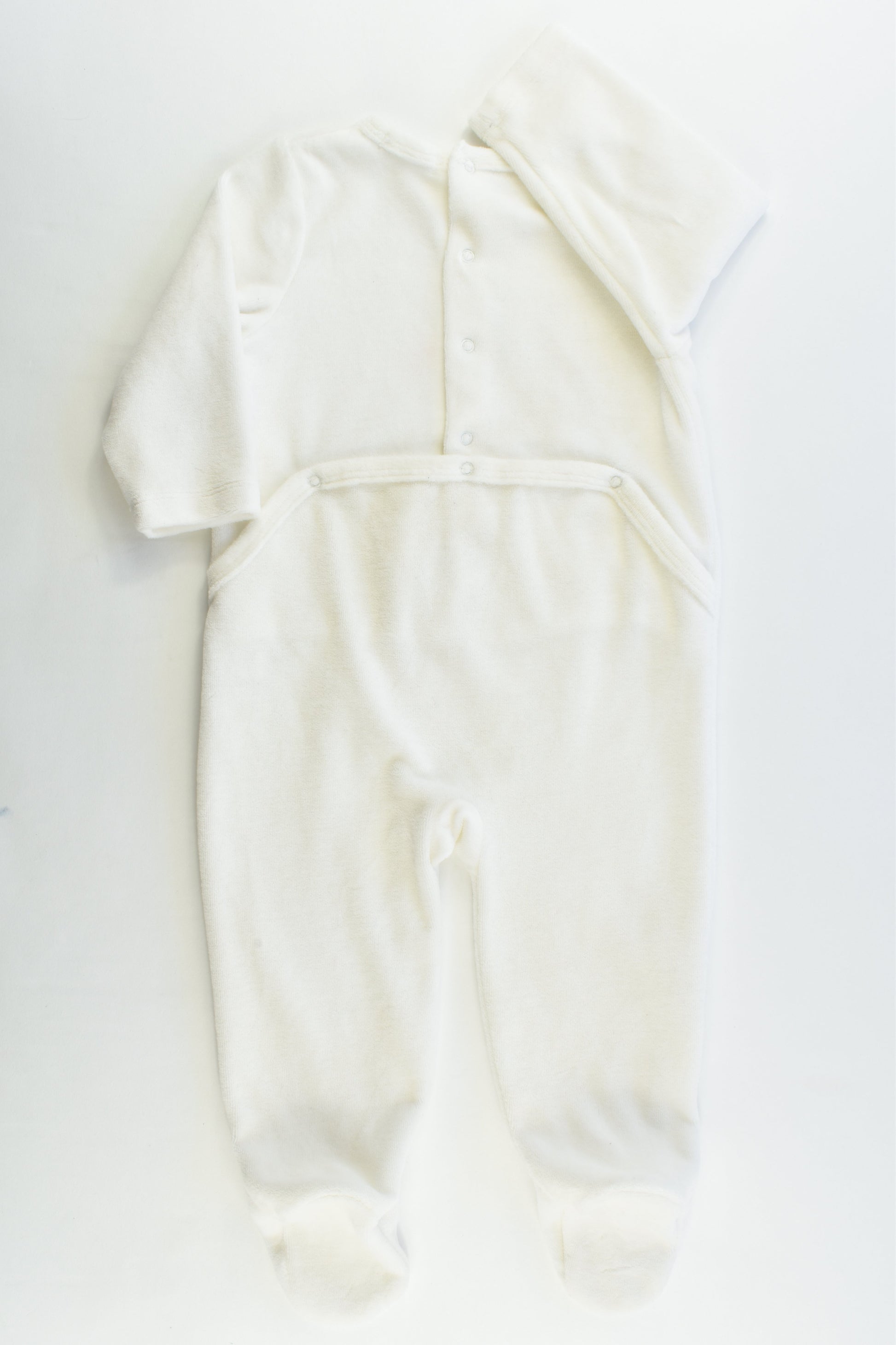 Bout'chou (France) Size 12 months (0-1) Footed Bird Velour Romper