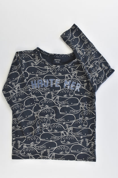 Bout'Chou (France) Size 2-3 (36 months) "Haute Mer" Whales Top