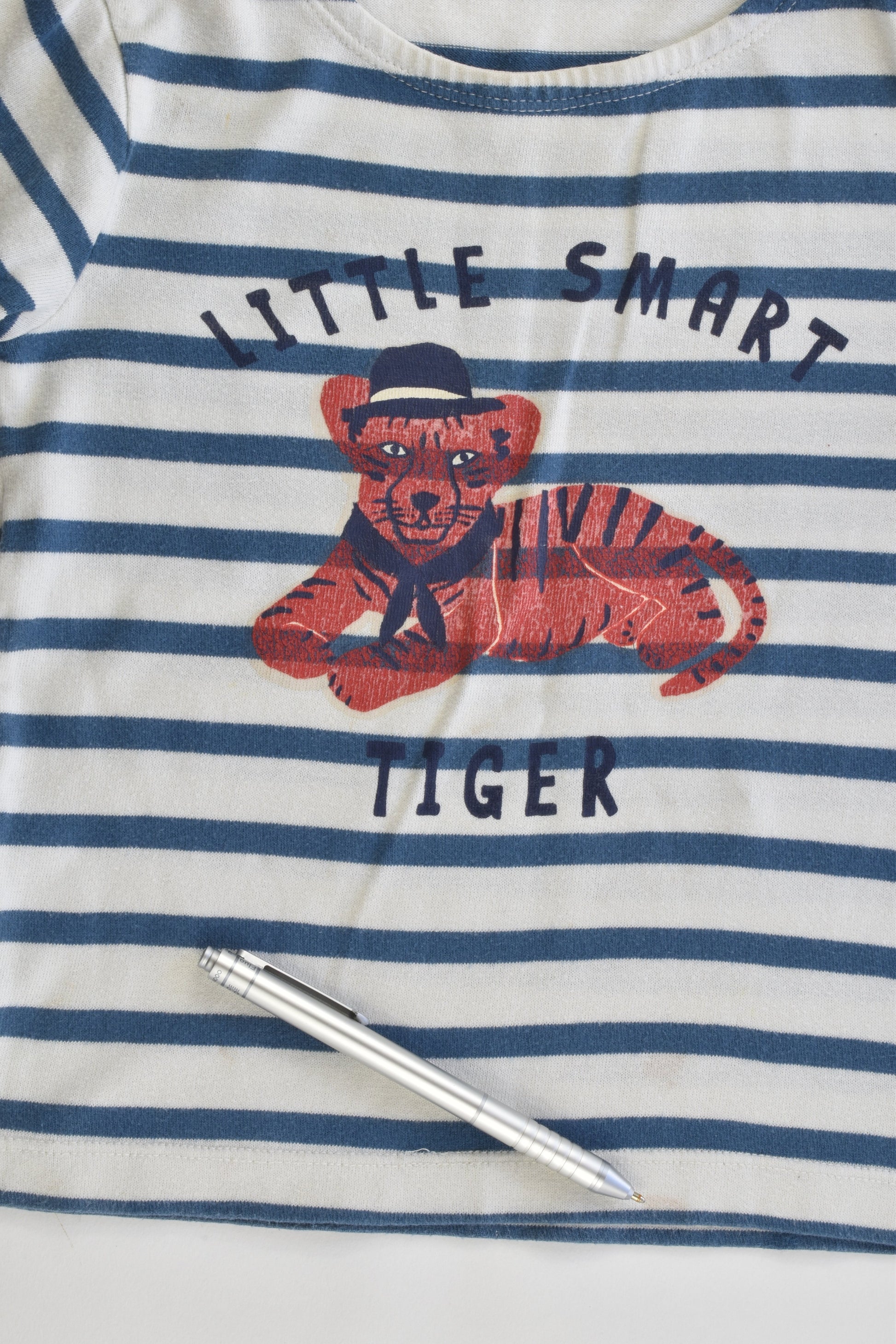 Bout'Chou (France) Size 2-3 (36 months) "Little Smart Tiger" Striped Top