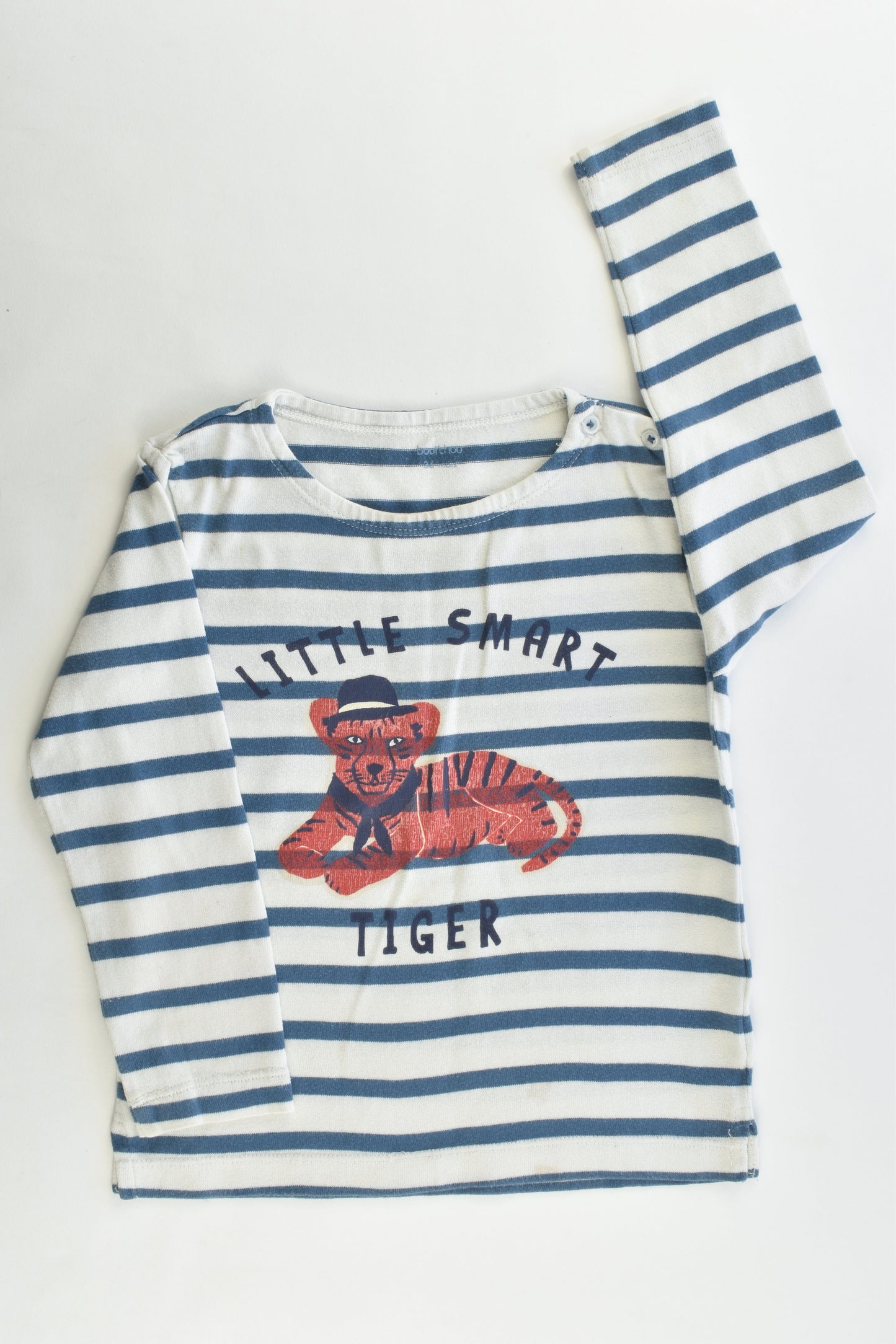 Bout'Chou (France) Size 2-3 (36 months) "Little Smart Tiger" Striped Top