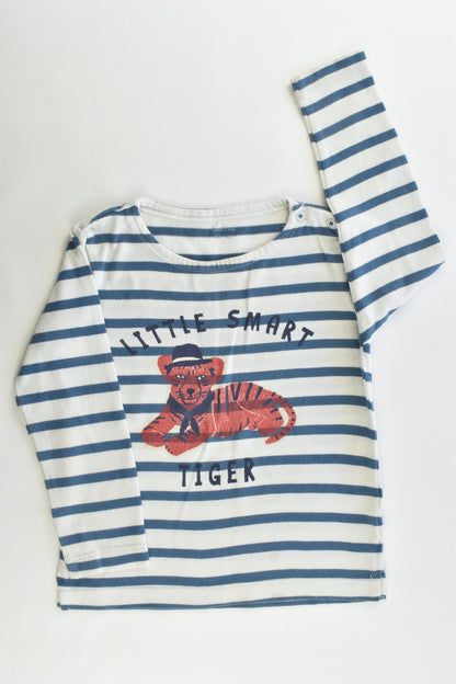 Bout'Chou (France) Size 2-3 (36 months) "Little Smart Tiger" Striped Top
