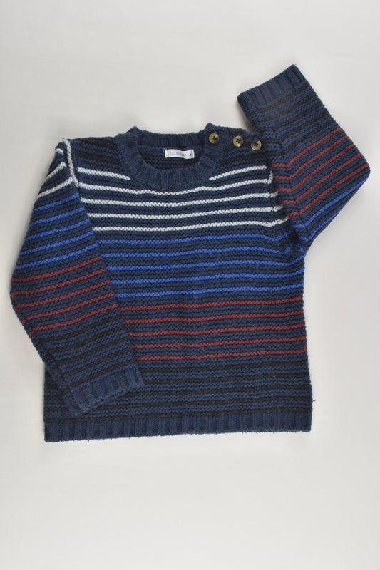 Bout'Chou Size 1-2 (24 months, 86 cm) Striped Knitted Jumper