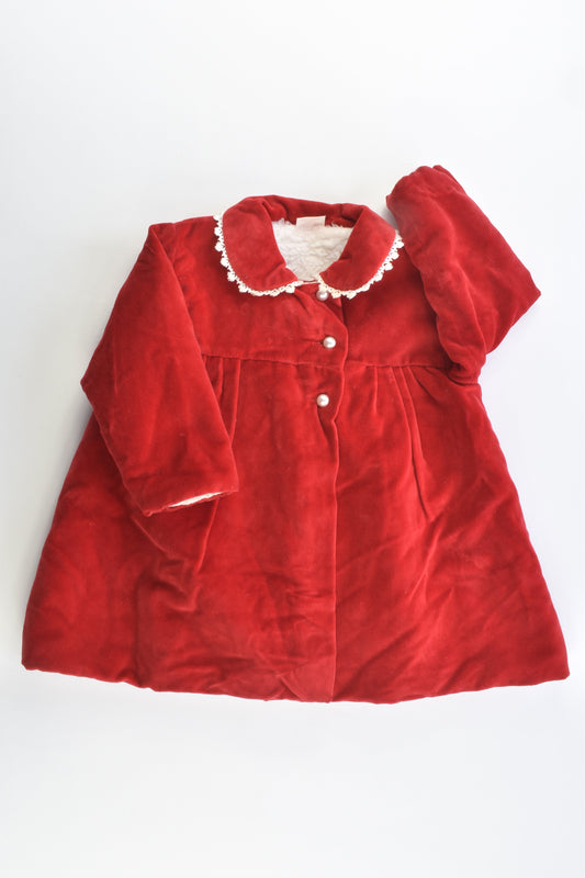 Brand Unknown (England) Size 1 (86 cm, 18 months) Warm Vintage (?) Jacket with Fluffy Lining