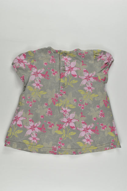 Brand Unknown (France) Size 0-1 (12 months) Floral Blouse/Tunic