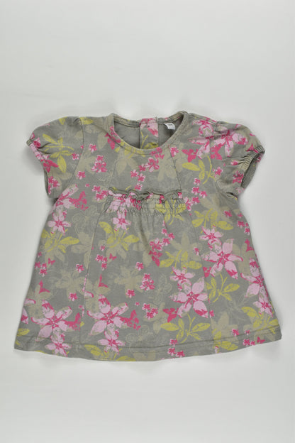 Brand Unknown (France) Size 0-1 (12 months) Floral Blouse/Tunic