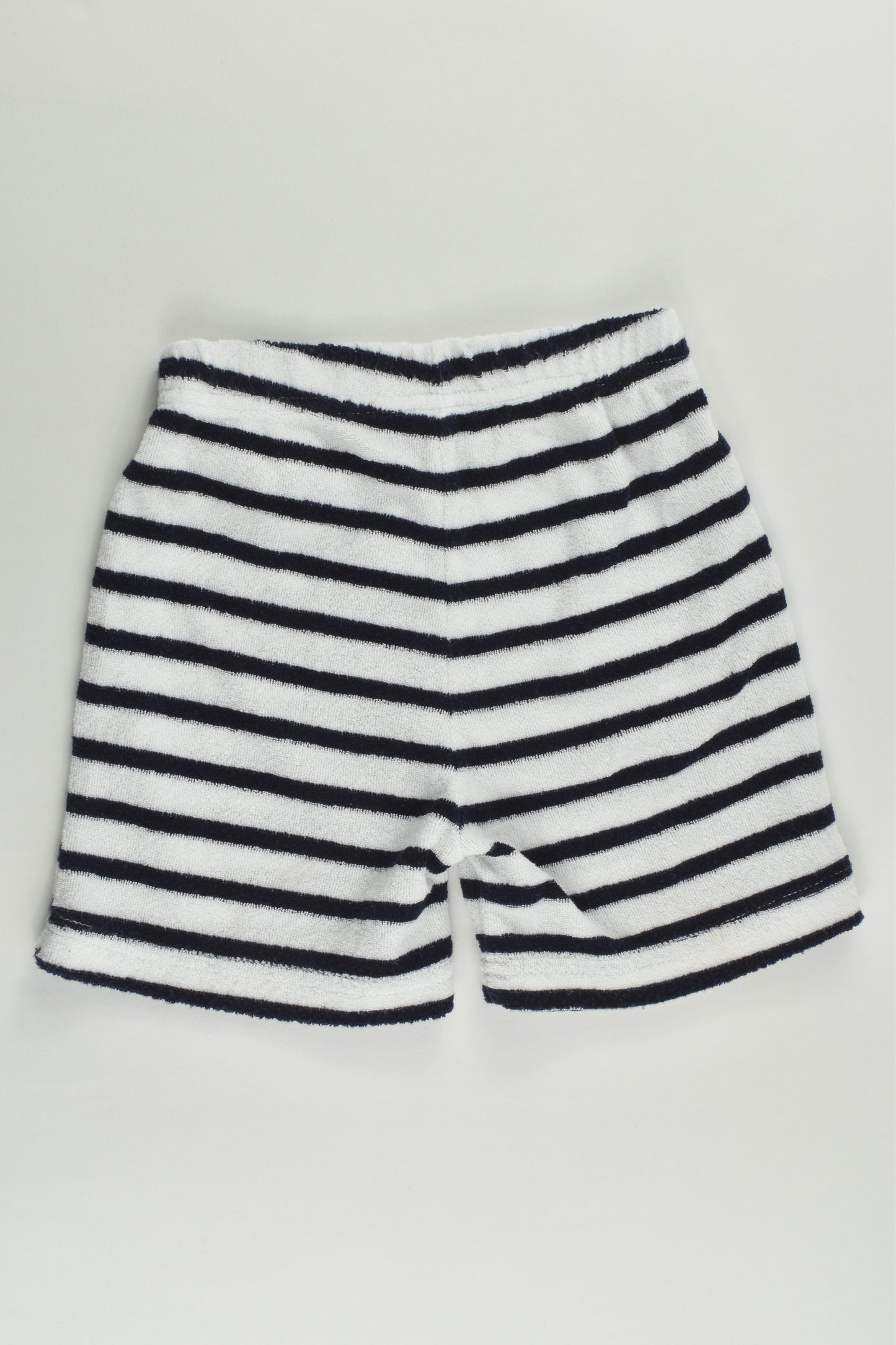 Brand Unknown (France) Size 0 (12 months, 74 cm) Striped Terry Shorts