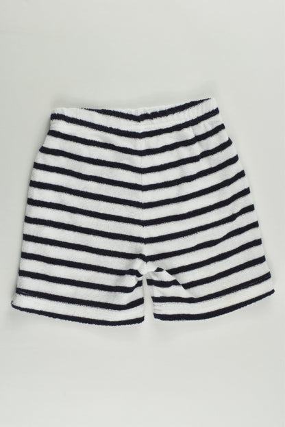 Brand Unknown (France) Size 0 (12 months, 74 cm) Striped Terry Shorts