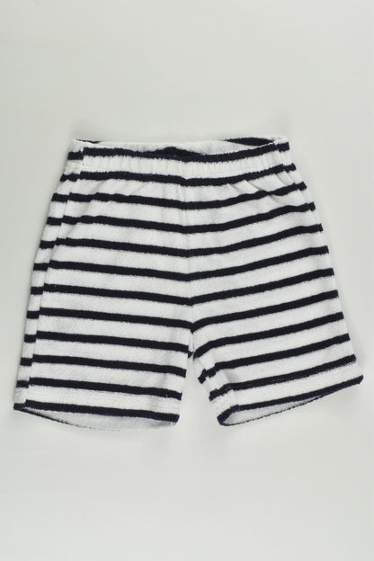 Brand Unknown (France) Size 0 (12 months, 74 cm) Striped Terry Shorts