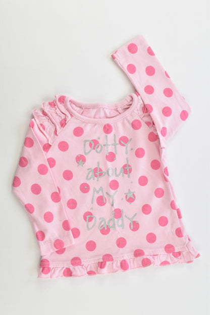 Brand Unknown Size 0 'Dotty About My Daddy' Top