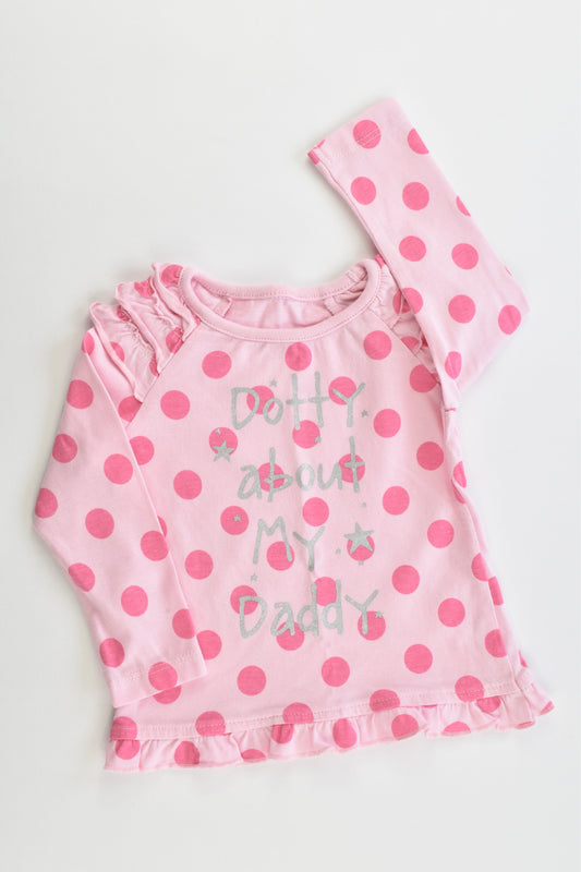 Brand Unknown Size 0 'Dotty About My Daddy' Top