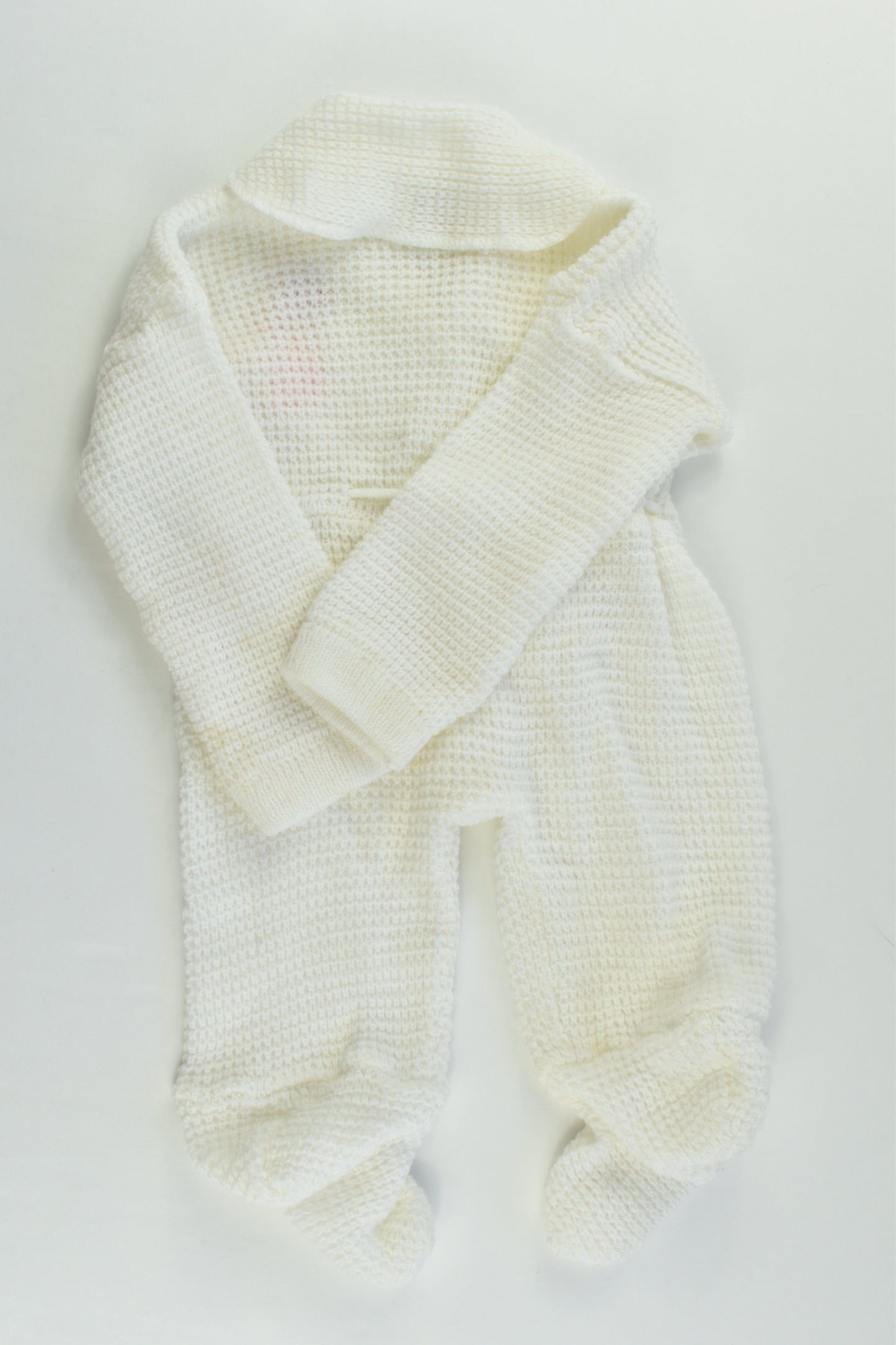 Brand Unknown Size 00 Vintage Knitted Footed Romper