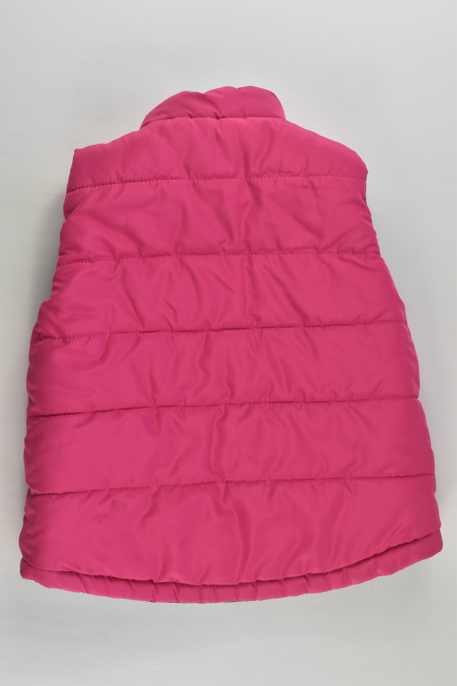 Brand Unknown Size 1-2 Reversible Floral/Pink Puffer Vest