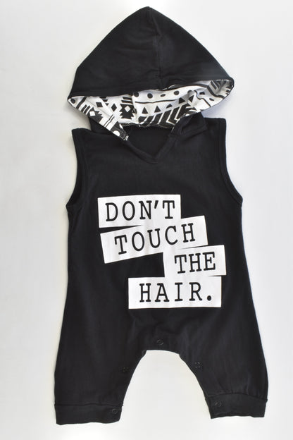 Brand Unknown Size 1 "Don't Touch the Hair" Hooded Playsuit