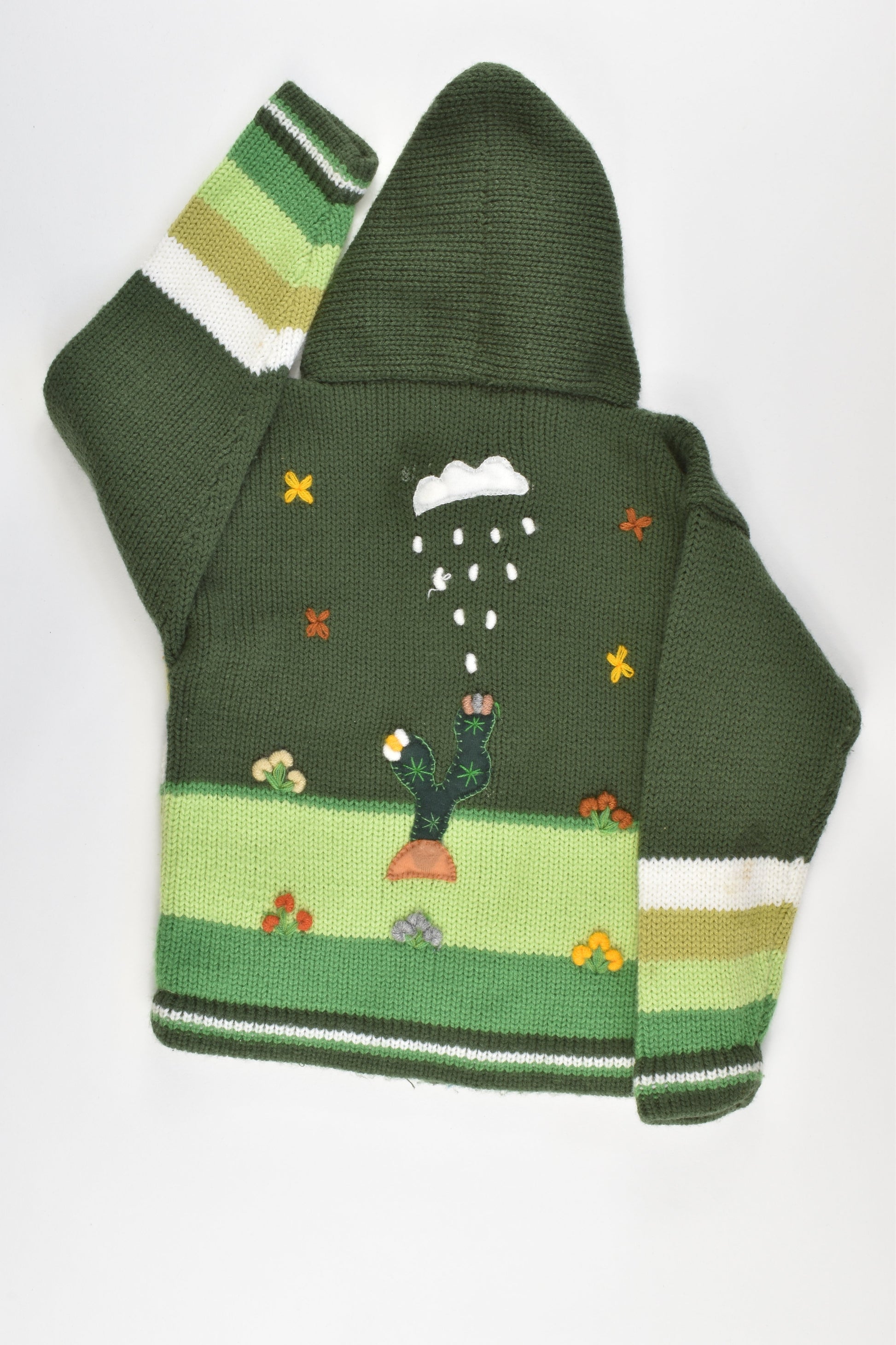 Brand Unknown Size 2-3 Knitted Hooded Jumper