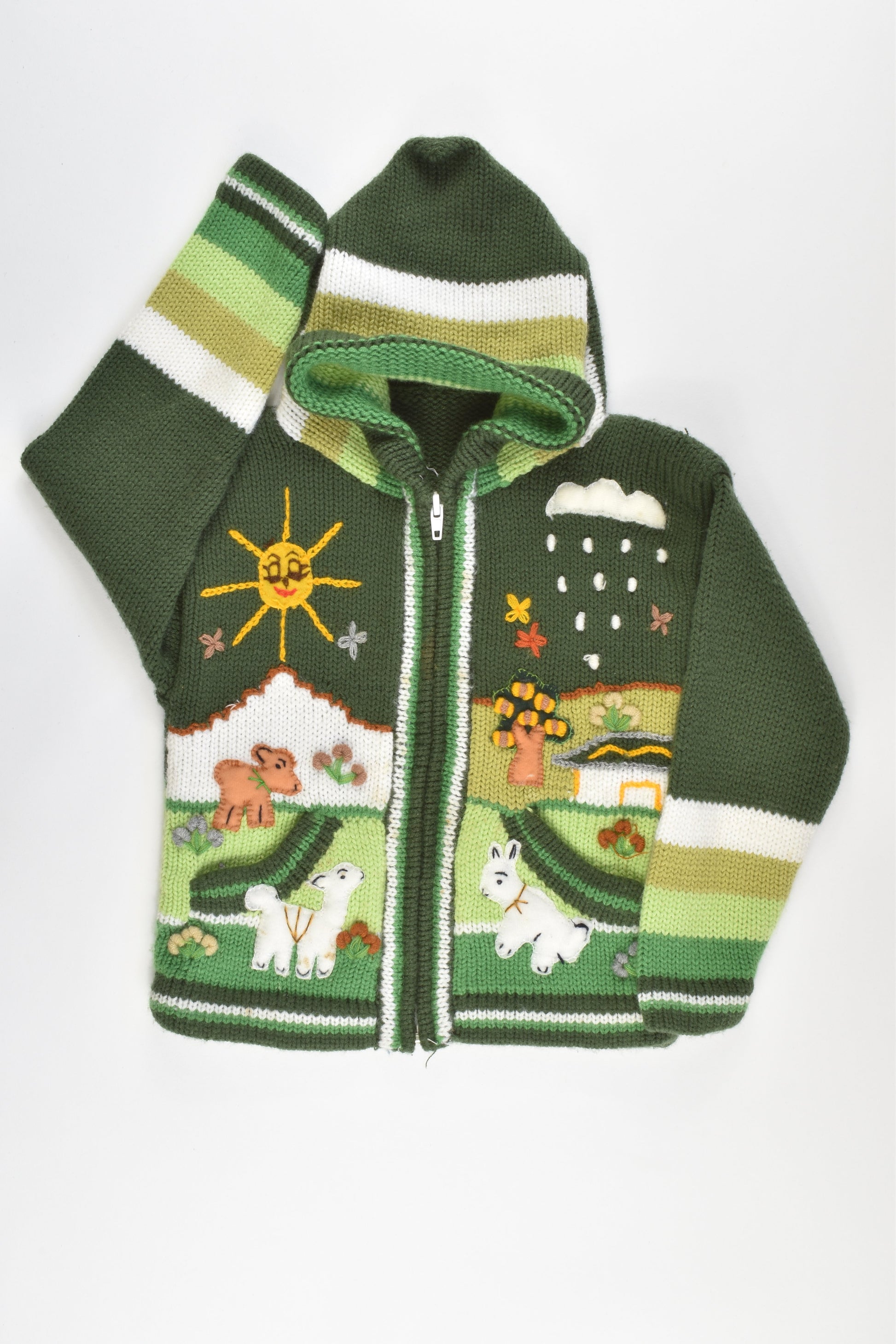 Brand Unknown Size 2-3 Knitted Hooded Jumper