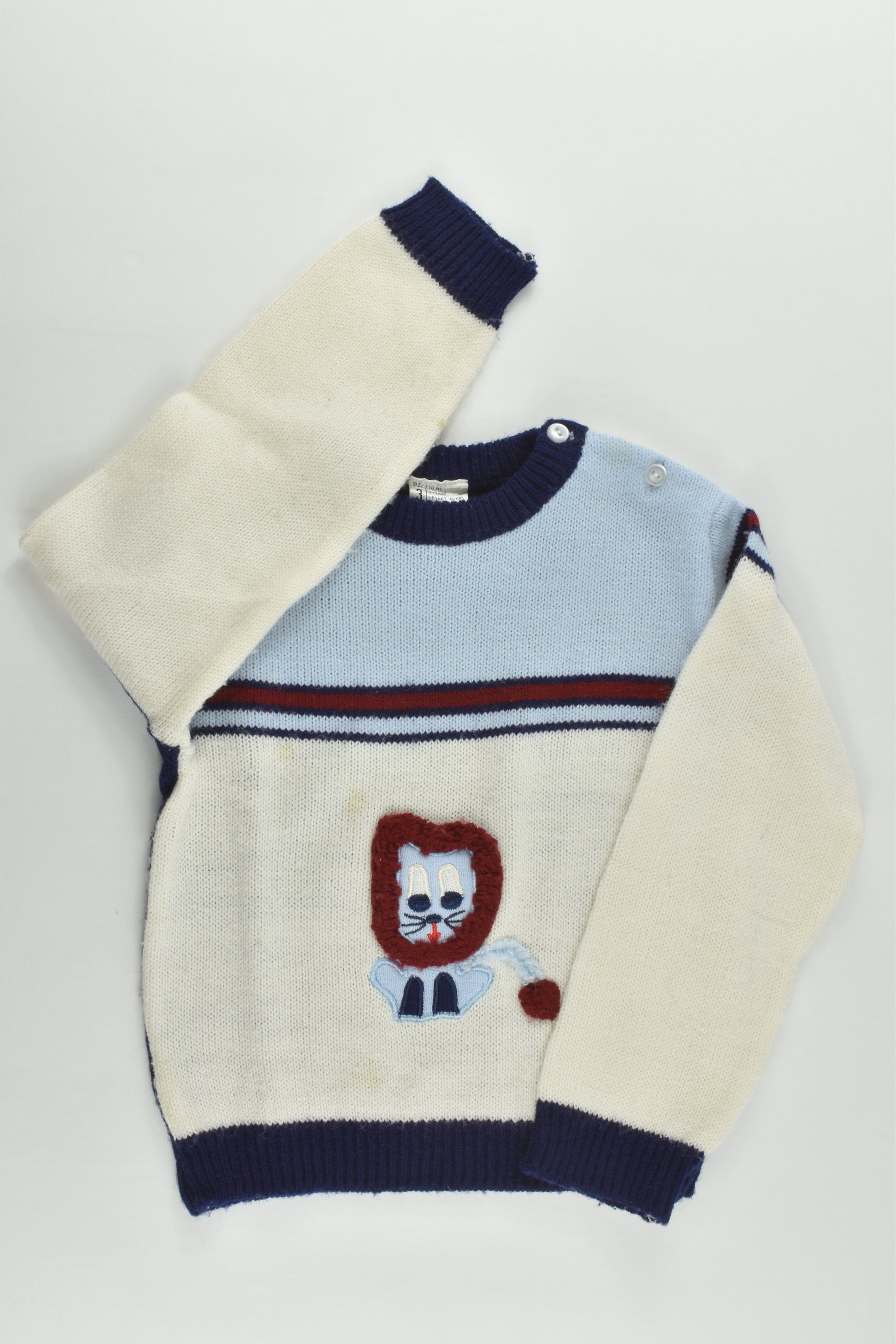 Brand Unknown Size 3 Vintage Lion Knitted Jumper