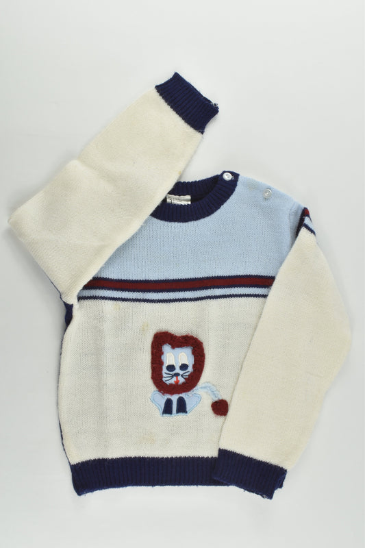 Brand Unknown Size 3 Vintage Lion Knitted Jumper